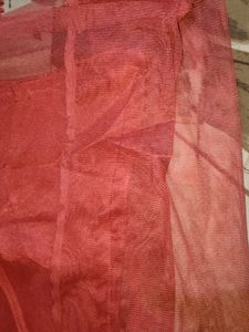 Red Colored Net Lehenga Set For Women