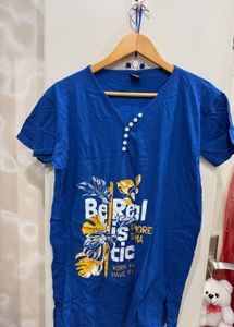 Blue Graphic Print T-Shirt