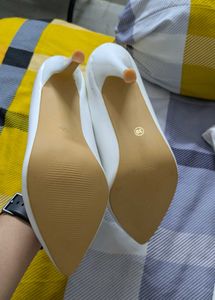 white stilletos