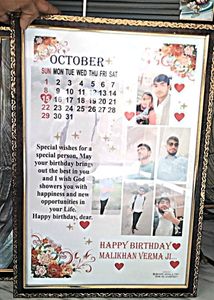 Beautiful Customise A4 Photo Frame For Gift Someone, Happy Birthday, Happy Baby Birth, Certificate, New Born Baby Photo Frame If you want only customise poster 12"-8" inch .