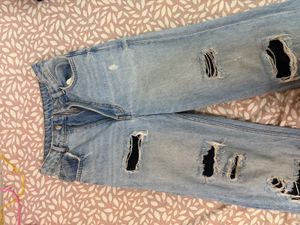 Ripped Wide Leg Jeans + Top Combo