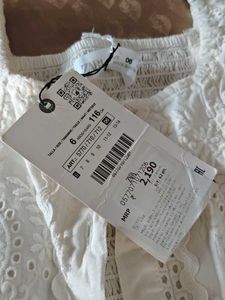 Zara White Embroidered Top....For 6 Years