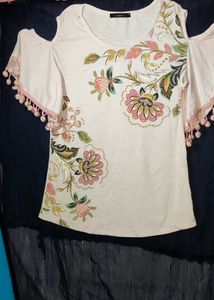 Floral Cold Shoulder Top