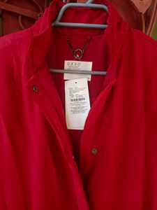 Oxxo Branded Long Jacket With Waist Belt