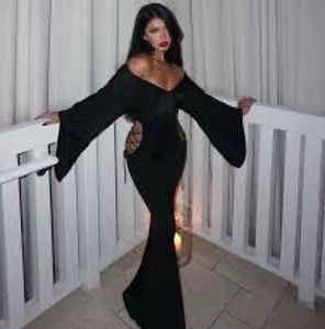 Black Off Shoulder Cut Out Maxi Dress