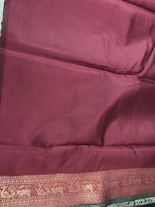 Green n Maroon Elegant Silk Saree