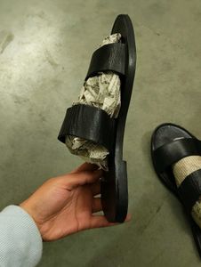 H&amp;M Black Leather Sandals