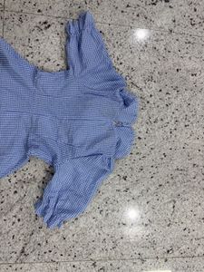 Blue Gingham Mini Dress