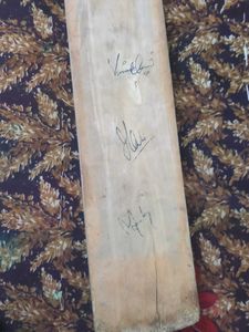 Signed Cricket Bat Of Virat Kohli MSD