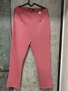Sassafras Coral High-waist Tapered Pants