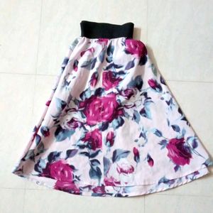 Floral Print Skirt