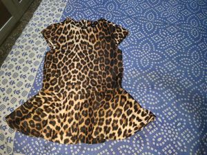Women Peplum Top Leopard Print Asos Brand