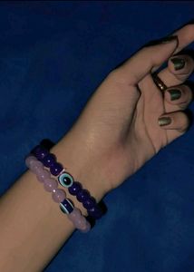 Flower Hair Clips Nd Evil Eye Bracelet Combo!!