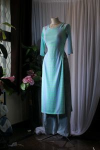 Elegant Blue &amp; Green Maxi