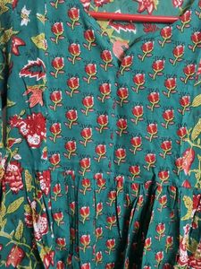 Floral Print Teal Top