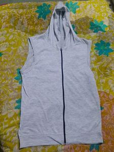 Sleeveless Grey Hoodie