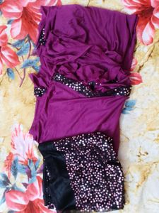 Elegant Purple Ready-to-Wear Saree