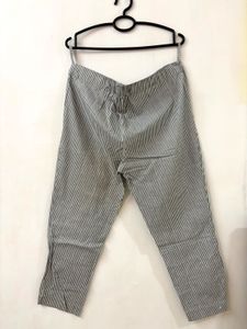 White and Blue Stripped Confy Pants