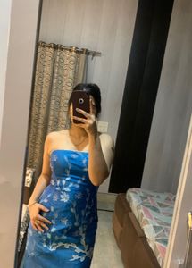 Teal Pretty Tubeless Gown ❤️🌸🦋