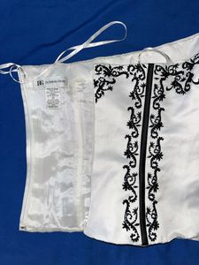 Vintage Donna Gray Beaded Corset Top