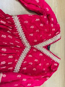 Pink Embroidered Anarkali Suit