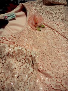 Blush Pink Lace Party Dress For Girls