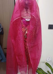 Straight Cut Women Dress With Dupatta Nd Palazzo