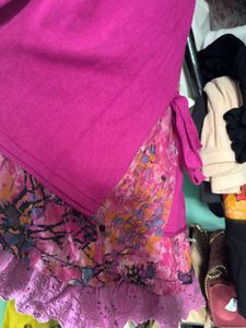 Magenta Dress &amp; Cardigan Set