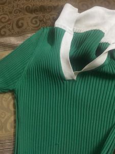 Green Knit Top