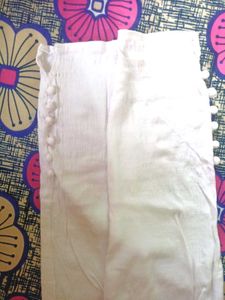 White Cotton Joggers