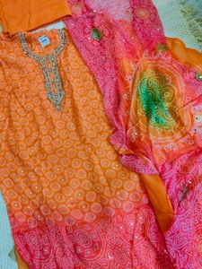 Orange Dress Material
