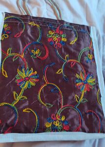 Floral Embroidered Tote Bag