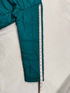 Zovi Teal Green Hooded Puffer Jacket