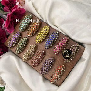 Beautiful silk thread saree pins one piece