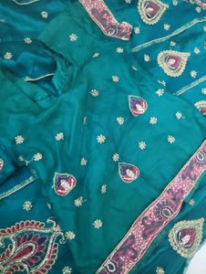 Peacock Blue Color Lehenga