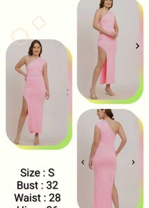 Chic Pink One-Shoulder Maxi Dress