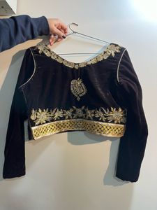 Elegant Black &amp; Gold Lehenga Skirt