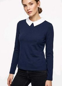 Stylish Navy Blue Long Sleeve Top