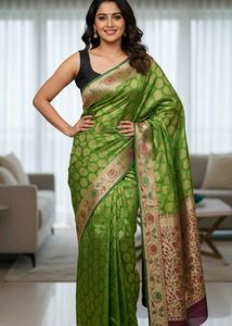 Green Banarasi Saree