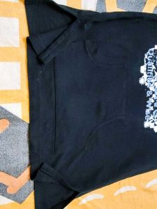 Black Graphic Tank Long Top
