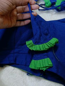 Blue Padded Blouse