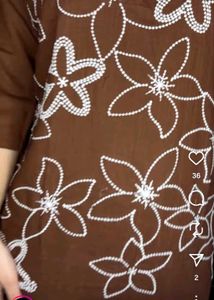 Brown Embroidered Co-ord Set