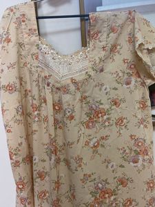 Vintage Floral Print Nightgown