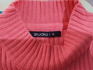 Zudio Pink Sweater High Neck