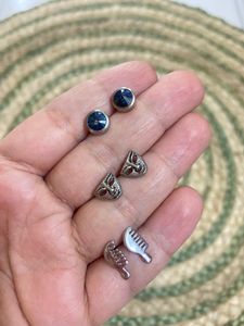 6 Pairs Of Cute Studs With Stoppers