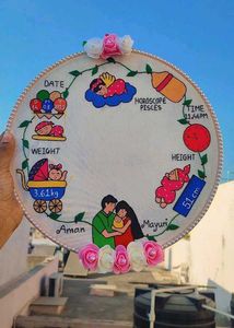 baby Welcome Footprint Embroidery Hoop