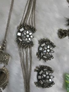 Boho Silver Jewelry Set