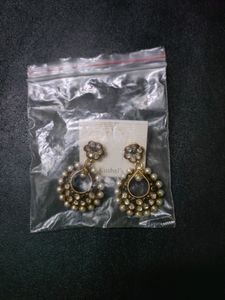 Kushals Polki Look Alike pearl Earrings .