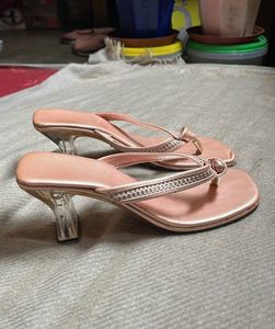 Pink Thong Heel Sandals