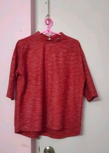 Red 3/4 Sleeve Top